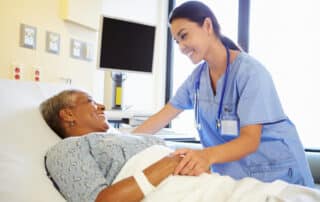 pressure injuries with patient in hospital bed